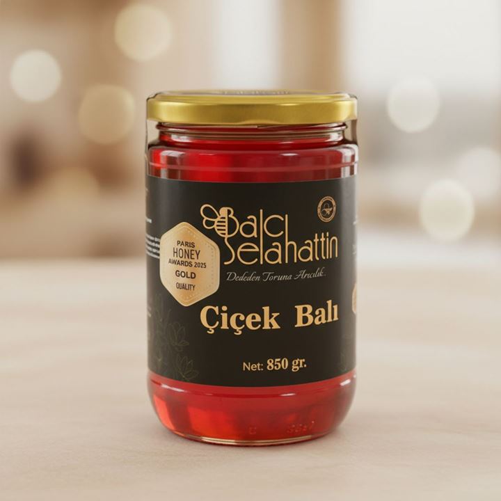 Çiçek Balı 850g  – Paris’te 2 Altın Madalya Alan Uluslarası Kalite Tescilli Doğal Bal