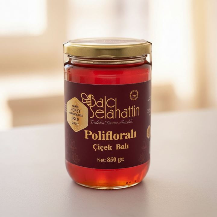 Polifloralı Doğal Çiçek Balı 850g - Uluslararası Ödüllü Bal