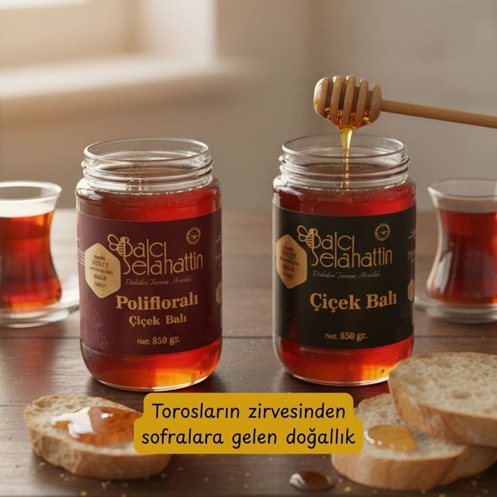 Ödüllü Bal Paketi 2’li – Polifloralı Çiçek Balı 850g + Doğal Çiçek Balı 850g | Paris Altın & Londra Gümüş Madalyalı