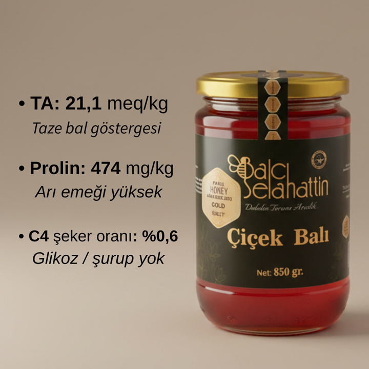 Çiçek Balı 850g  – Paris’te 2 Altın Madalya Alan Uluslarası Kalite Tescilli Doğal Bal