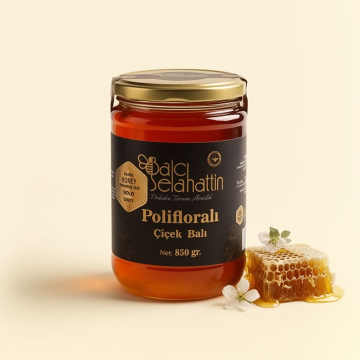 Polifloralı Doğal Çiçek Balı 850g - Uluslararası Ödüllü Bal
