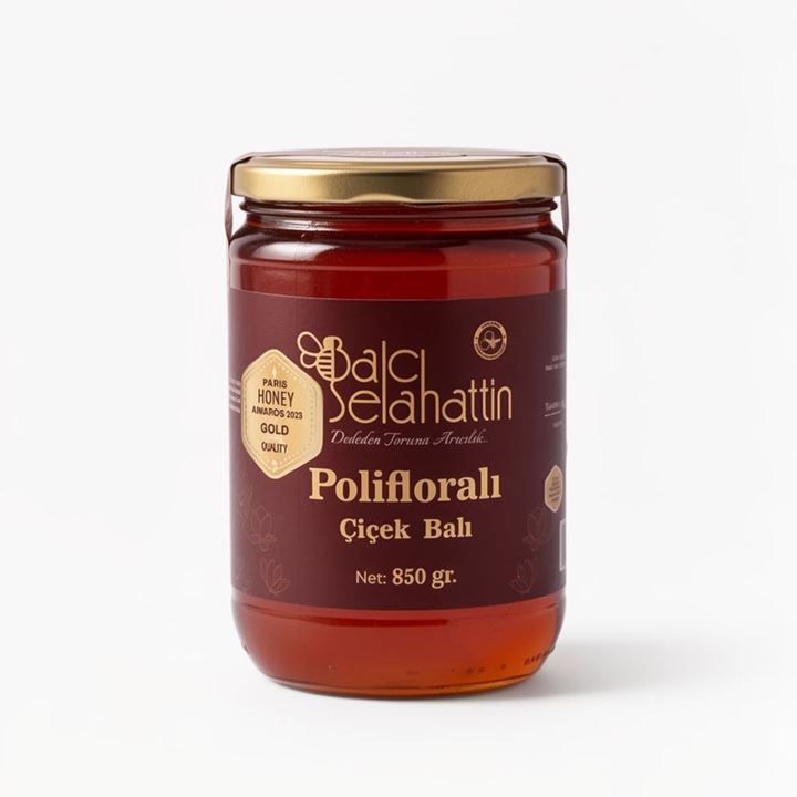 Polifloralı Doğal Çiçek Balı 850g - Uluslararası Ödüllü Bal